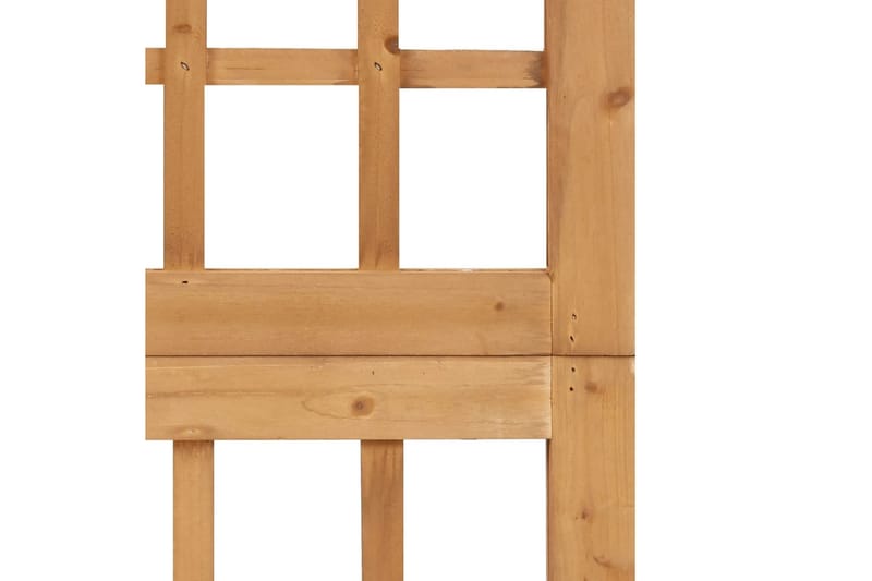 3-panels rumdeler/espalier 121x180,5 cm massivt grantræ - Brun - Have - Havearbejde & dyrkning - Drivhuse - Drivhustilbehør