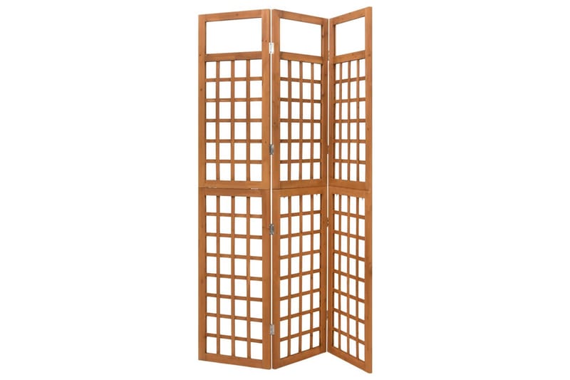 3-panels rumdeler/espalier 121x180,5 cm massivt grantræ - Brun - Have - Havearbejde & dyrkning - Drivhuse - Drivhustilbehør