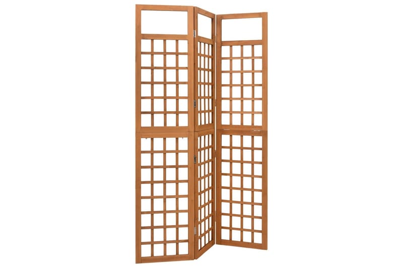 3-panels rumdeler/espalier 121x180,5 cm massivt grantræ - Brun - Have - Havearbejde & dyrkning - Drivhuse - Drivhustilbehør