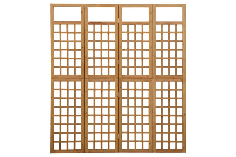 4-panels rumdeler/espalier 161x180 cm massivt grantræ - Brun - Have - Havearbejde & dyrkning - Drivhuse - Drivhustilbehør