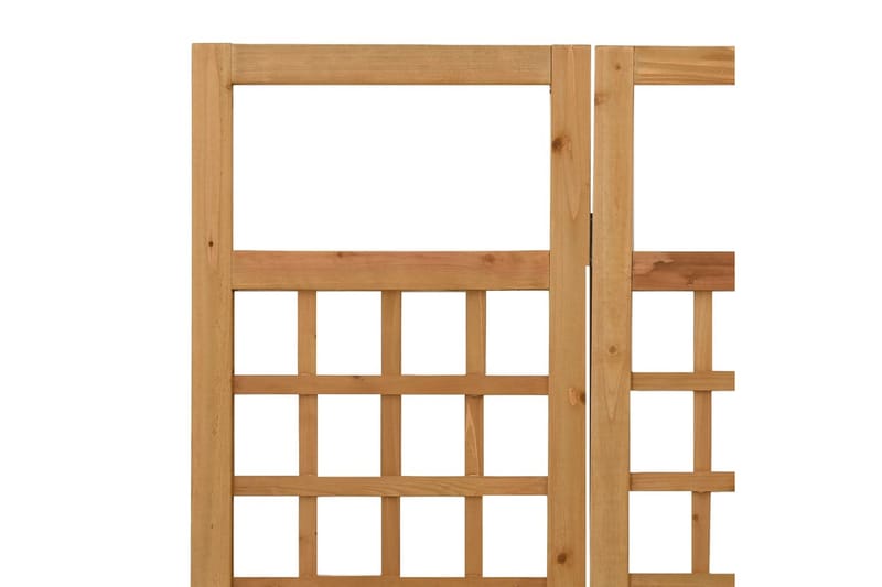 4-panels rumdeler/espalier 161x180 cm massivt grantræ - Brun - Have - Havearbejde & dyrkning - Drivhuse - Drivhustilbehør