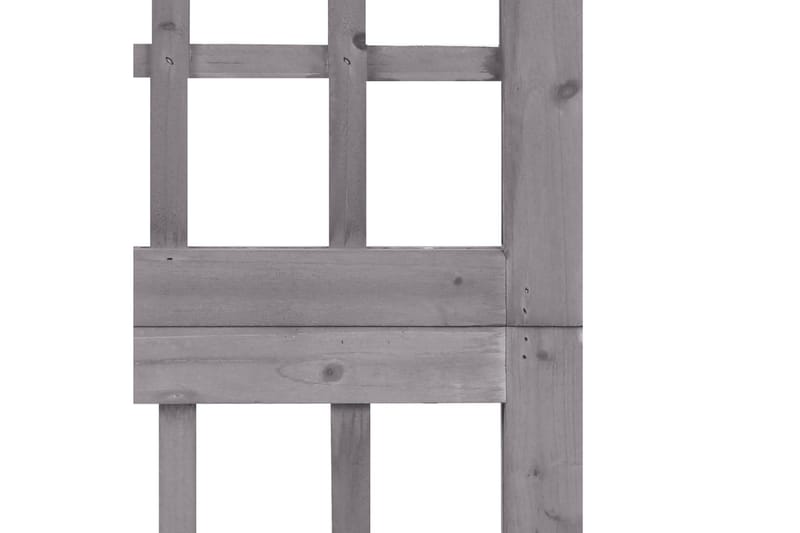 4-panels rumdeler/espalier 161x180 cm massivt fyrretræ grå - Grå - Drivhustilbehør - Espailer