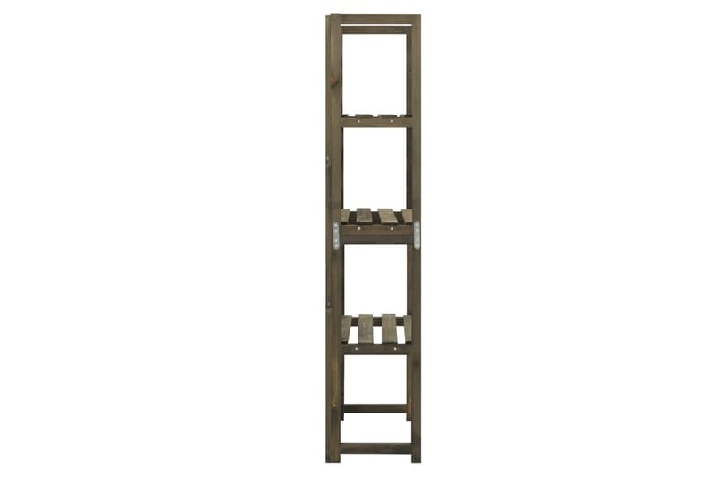 espalier med hylder 55x30x140 cm massivt grantræ grå - Grå - Have - Havearbejde & dyrkning - Drivhuse - Drivhustilbehør