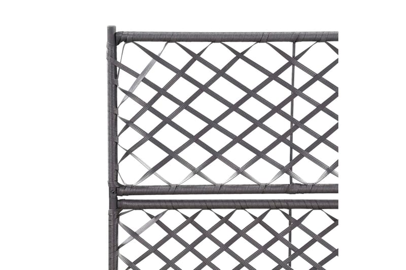 Espalier med Plantekasse 2 Krukker 58x30x107 Polyrattan Sort - Sort - Have - Havearbejde & dyrkning - Drivhuse - Drivhustilbehør