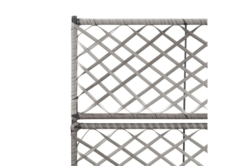 Espalier med Plantekasse 2 Krukker 58x30x107 Polyrattan Grå - Grå - Have - Havearbejde & dyrkning - Drivhuse - Drivhustilbehør