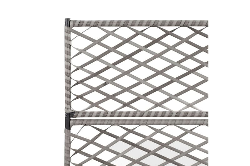 Espalier med Plantekasse 3 Krukker 83x30x130cm Polyrattan - Grå - Have - Havearbejde & dyrkning - Drivhuse - Drivhustilbehør
