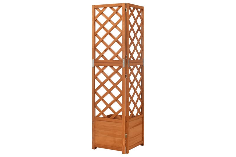 espalier med plantekasse til hjørne 40x40x150 cm fyrretræ - Brun - Have - Havearbejde & dyrkning - Drivhuse - Drivhustilbehør