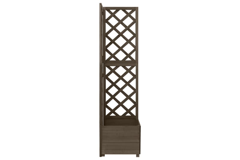espalier med plantekasse til hjørne 40x40x150 cm grantræ grå - Grå - Have - Havearbejde & dyrkning - Drivhuse - Drivhustilbehør