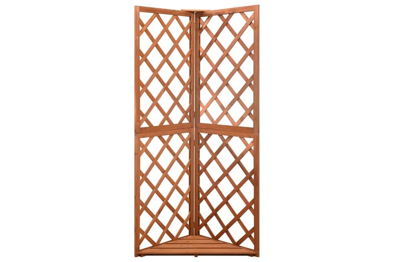 espalier til hjørne 50x50x145 cm massivt grantræ - Brun - Have - Havearbejde & dyrkning - Drivhuse - Drivhustilbehør
