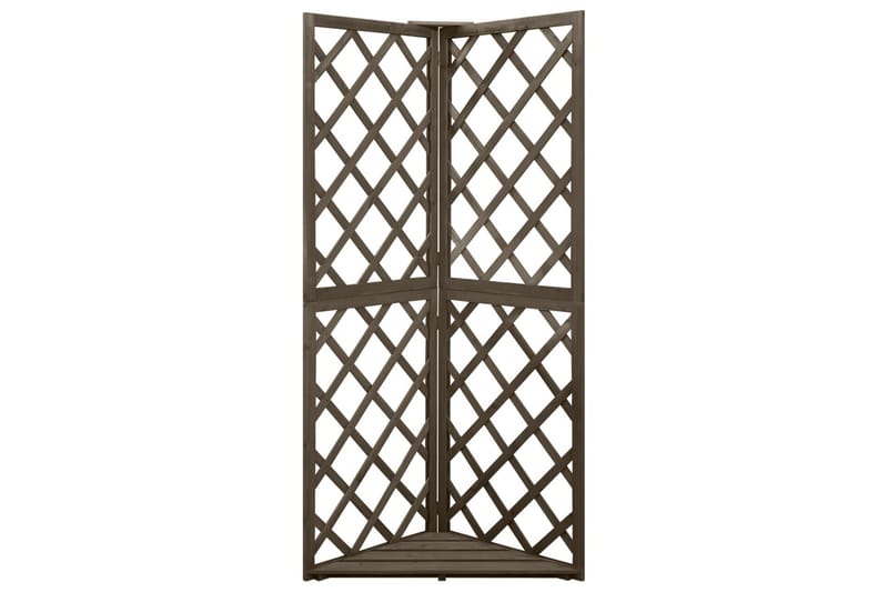 espalier til hjørne 50x50x145 cm massivt grantræ grå - Grå - Have - Havearbejde & dyrkning - Drivhuse - Drivhustilbehør
