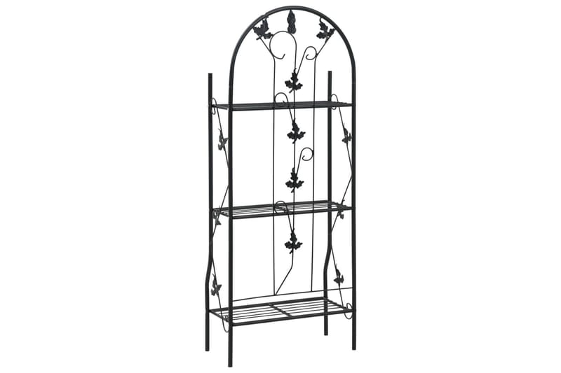 Plantestativ Med 3 Hylder 52X28X128 cm Jern Sort - Have - Havearbejde & dyrkning - Drivhuse - Drivhustilbehør