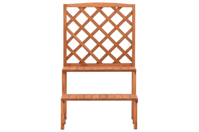 plantestativ med espalier 70x42x115 cm massivt grantræ - Brun - Have - Havearbejde & dyrkning - Drivhuse - Drivhustilbehør