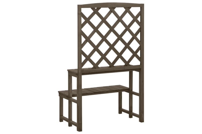plantestativ med espalier 70x42x115 cm massivt grantræ grå - Grå - Have - Havearbejde & dyrkning - Drivhuse - Drivhustilbehør
