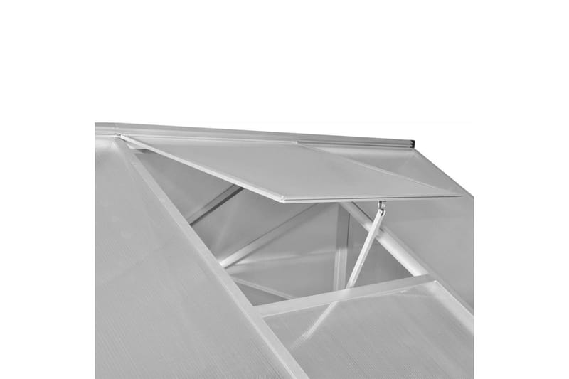 Forstærket Aluminiums Drivhus Med Basisramme 6,05 M² - gennemsigtig - Drivhuse - Fritstående drivhus