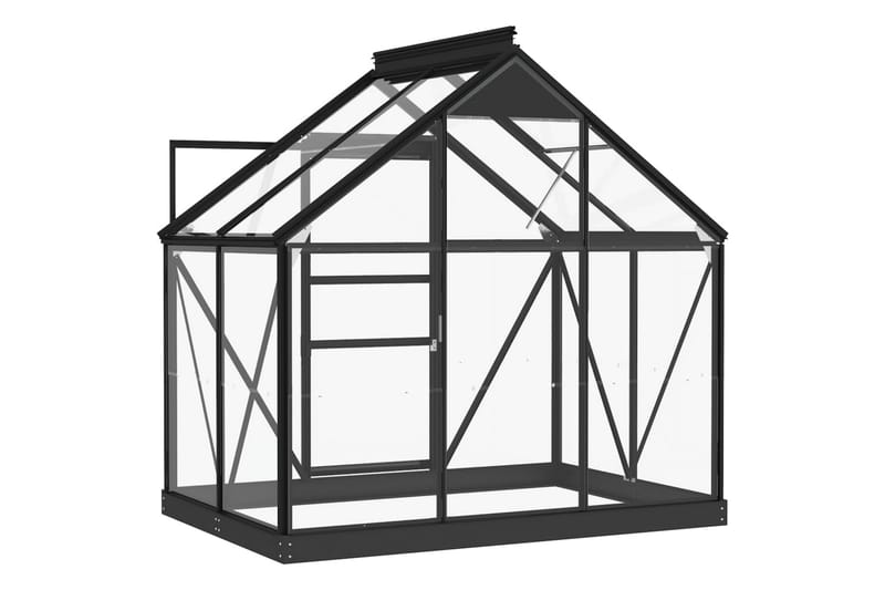glasdrivhus 155x103x191 cm aluminium antracitgrå - Antracit - Have - Havearbejde & dyrkning - Drivhuse