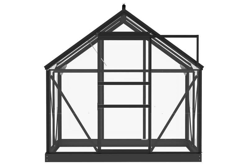 glasdrivhus 155x103x191 cm aluminium antracitgrå - Antracit - Have - Havearbejde & dyrkning - Drivhuse