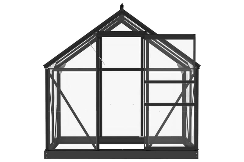 glasdrivhus 155x103x191 cm aluminium antracitgrå - Antracit - Have - Havearbejde & dyrkning - Drivhuse