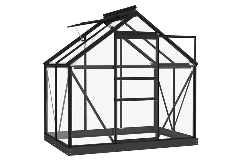 glasdrivhus 155x103x191 cm aluminium antracitgrå - Antracit - Have - Havearbejde & dyrkning - Drivhuse