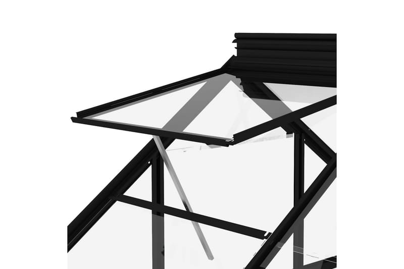 glasdrivhus 155x103x191 cm aluminium antracitgrå - Antracit - Have - Havearbejde & dyrkning - Drivhuse