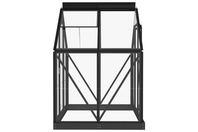 glasdrivhus 155x103x191 cm aluminium antracitgrå - Antracit - Have - Havearbejde & dyrkning - Drivhuse
