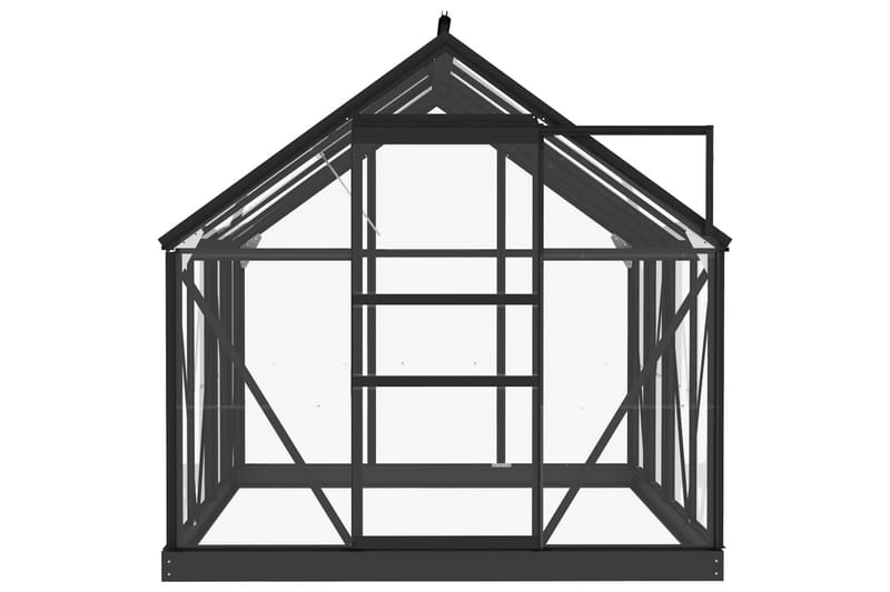 glasdrivhus 155x200,5x191 cm aluminium antracitgrå - Antracit - Have - Havearbejde & dyrkning - Drivhuse