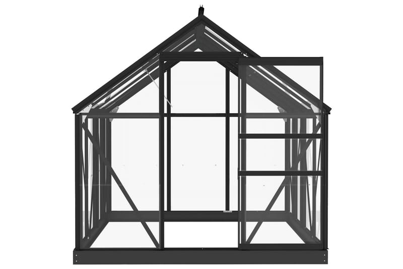 glasdrivhus 155x200,5x191 cm aluminium antracitgrå - Antracit - Have - Havearbejde & dyrkning - Drivhuse
