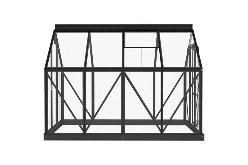 glasdrivhus 155x200,5x191 cm aluminium antracitgrå - Antracit - Have - Havearbejde & dyrkning - Drivhuse