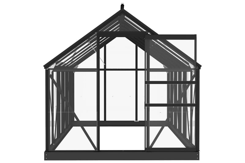 glasdrivhus 155x298x191 cm aluminium antracitgrå - Antracit - Have - Havearbejde & dyrkning - Drivhuse