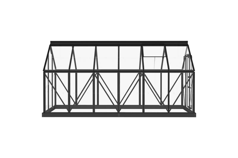 glasdrivhus 155x298x191 cm aluminium antracitgrå - Antracit - Have - Havearbejde & dyrkning - Drivhuse