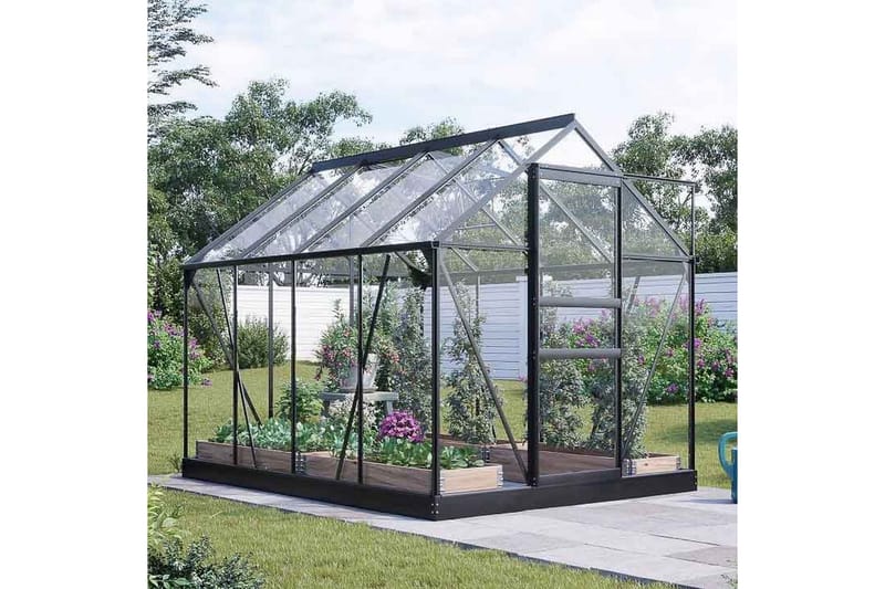 Lykke Glas Drivhus 5 m2 - Sort - Have - Havearbejde & dyrkning - Drivhuse