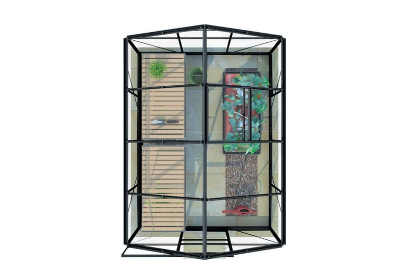 Lykke Glas Drivhus 5 m2 - Sort - Have - Havearbejde & dyrkning - Drivhuse