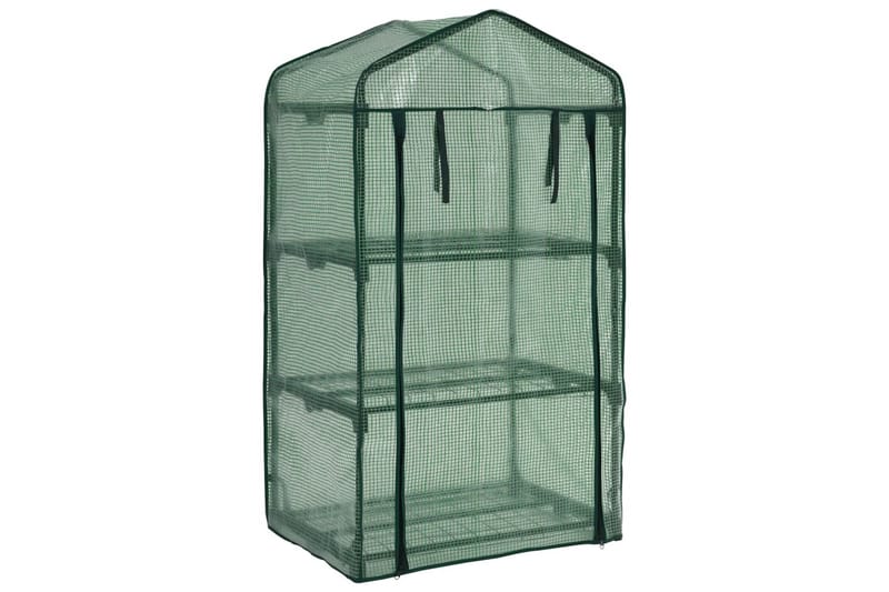 Minidrivhus I 3 Niveauer 69 X 49 X 125 Cm - Grøn - Have - Havearbejde & dyrkning - Drivhuse