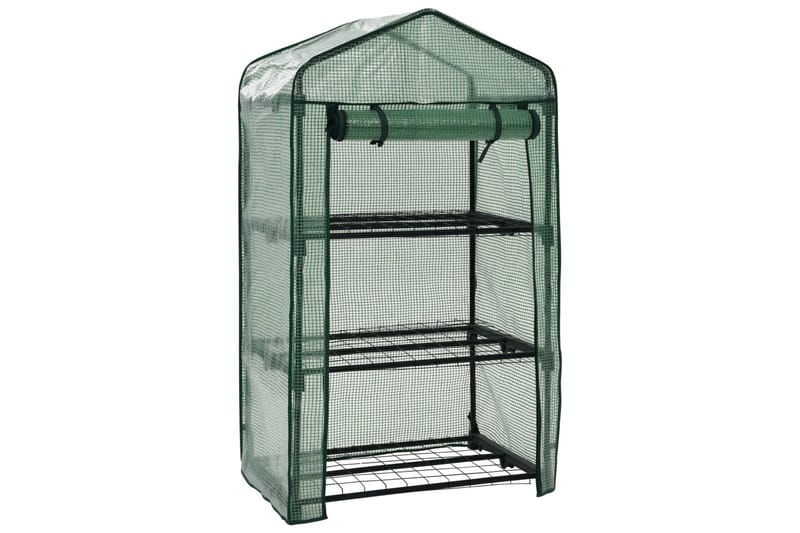 Minidrivhus I 3 Niveauer 69 X 49 X 125 Cm - Grøn - Have - Havearbejde & dyrkning - Drivhuse