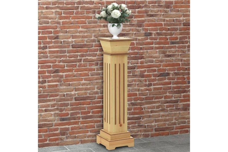 klassisk plantestativ 17x17x66 cm MDF firkantet lys træfarve - Brun - Have - Havearbejde & dyrkning - Dyrkning - Plantestøtte - Blomsterpinde
