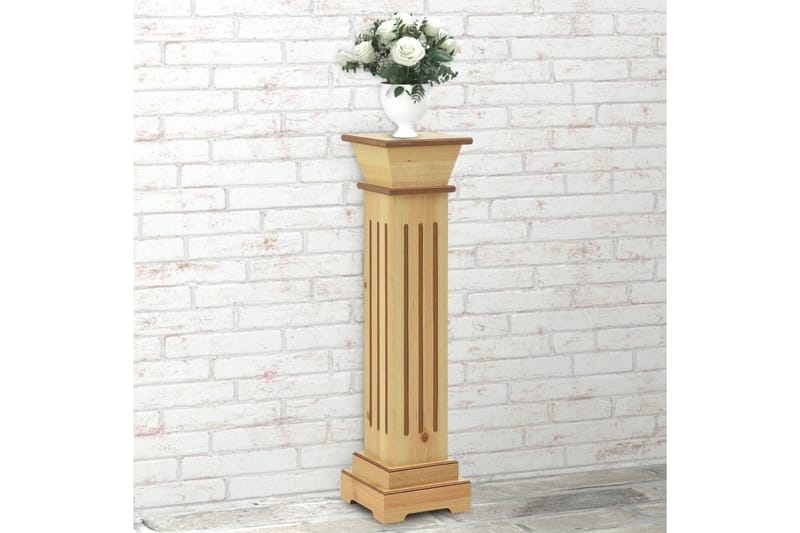 klassisk plantestativ 17x17x66 cm MDF firkantet lys træfarve - Brun - Have - Havearbejde & dyrkning - Dyrkning - Plantestøtte - Blomsterpinde