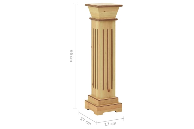klassisk plantestativ 17x17x66 cm MDF firkantet lys træfarve - Brun - Have - Havearbejde & dyrkning - Dyrkning - Plantestøtte - Blomsterpinde