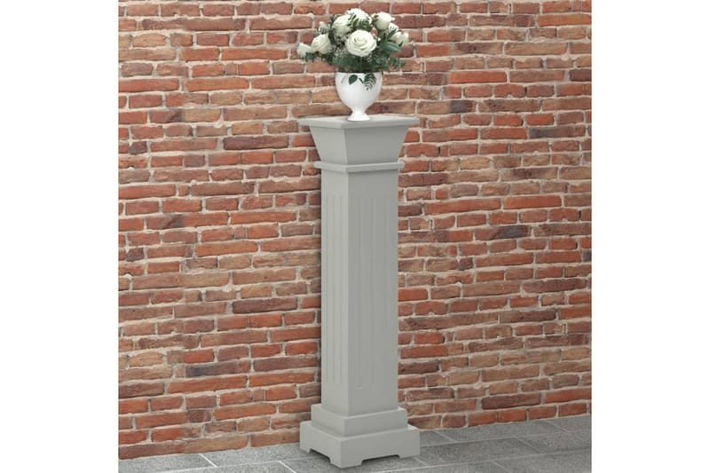 klassisk plantestativ 17x17x66 cm MDF firkantet grå - Grå - Have - Havearbejde & dyrkning - Dyrkning - Plantestøtte - Blomsterpinde