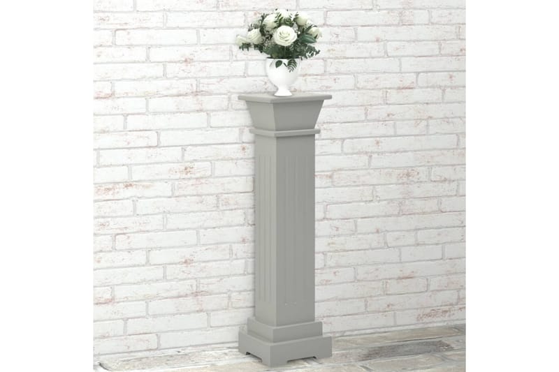 klassisk plantestativ 17x17x66 cm MDF firkantet grå - Grå - Have - Havearbejde & dyrkning - Dyrkning - Plantestøtte - Blomsterpinde