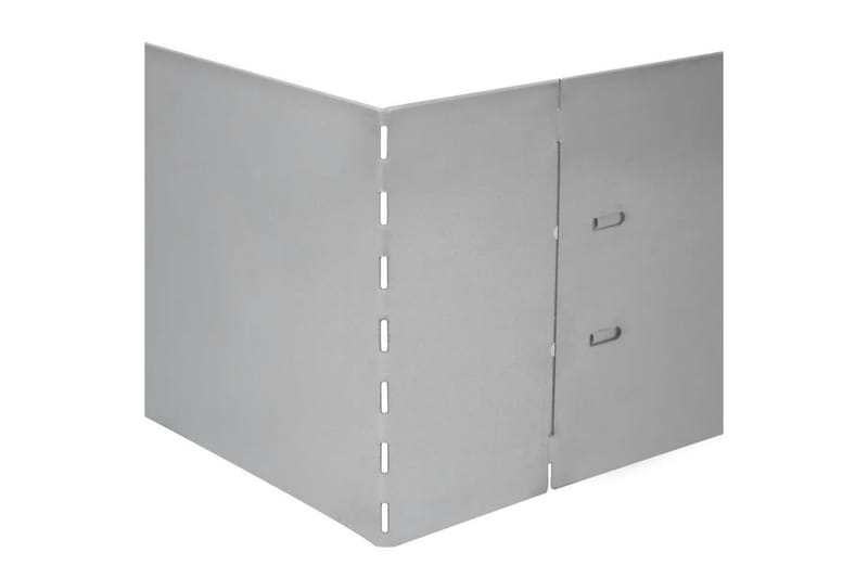 Fleksibel Bedkant 10 Stk. Galvaniseret Stål 100 X 15 Cm - Sølv - Rabatkant
