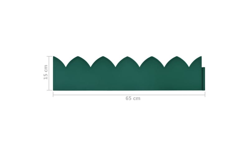 Plænekanter 10 stk. 65x15 cm Pp Grøn - Grøn - Rabatkant