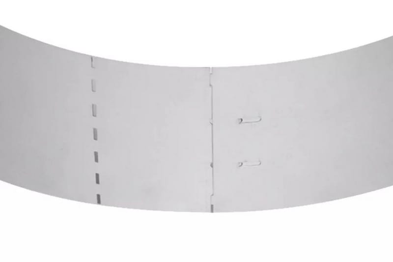 Sæt Med Bedkanter 10 Stk. Galvaniseret Stål 100 X 20 Cm - Sølv - Rabatkant