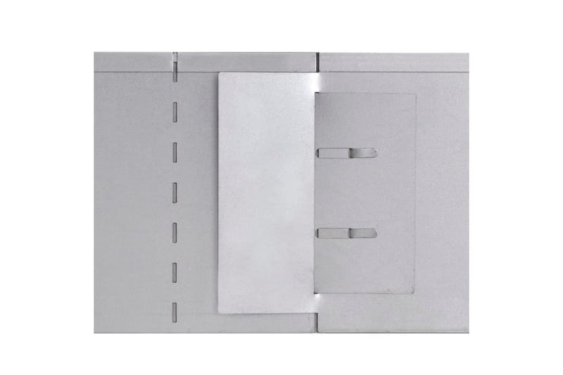 Sæt Med Bedkanter 15 Stk. Galvaniseret Stål 100 X 20 Cm - Sølv - Rabatkant