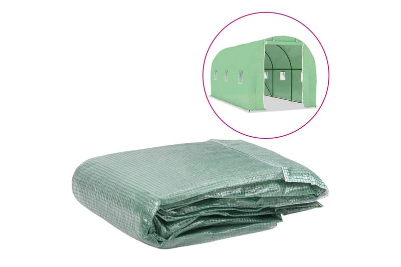 overtræk til drivhus (9 m²) 200x450x200 cm grøn - Have - Havearbejde & dyrkning - Dyrkning - Plantning & fordyrkning - Plastiknet & havenet