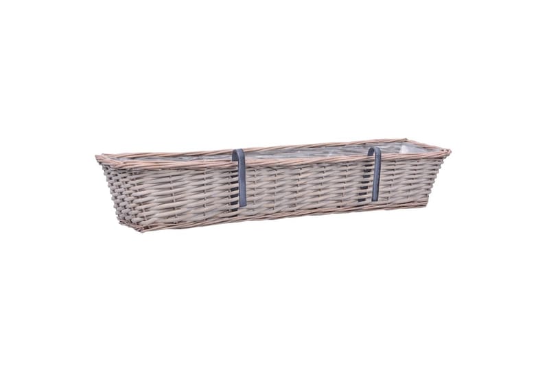 Plantekasser Til Altan 80x20x15 cm Flet Og Pe-Foring - Brun - Have - Havearbejde & dyrkning - Dyrkning - Plantning & fordyrkning - Plantetrug