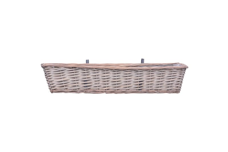 Plantekasser Til Altan 80x20x15 cm Flet Og Pe-Foring - Brun - Have - Havearbejde & dyrkning - Dyrkning - Plantning & fordyrkning - Plantetrug