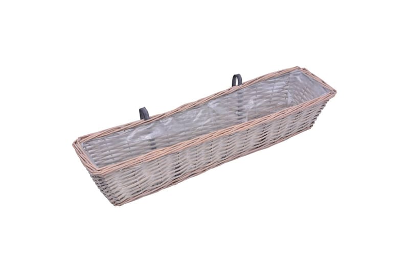 Plantekasser Til Altan 80x20x15 cm Flet Og Pe-Foring - Brun - Have - Havearbejde & dyrkning - Dyrkning - Plantning & fordyrkning - Plantetrug