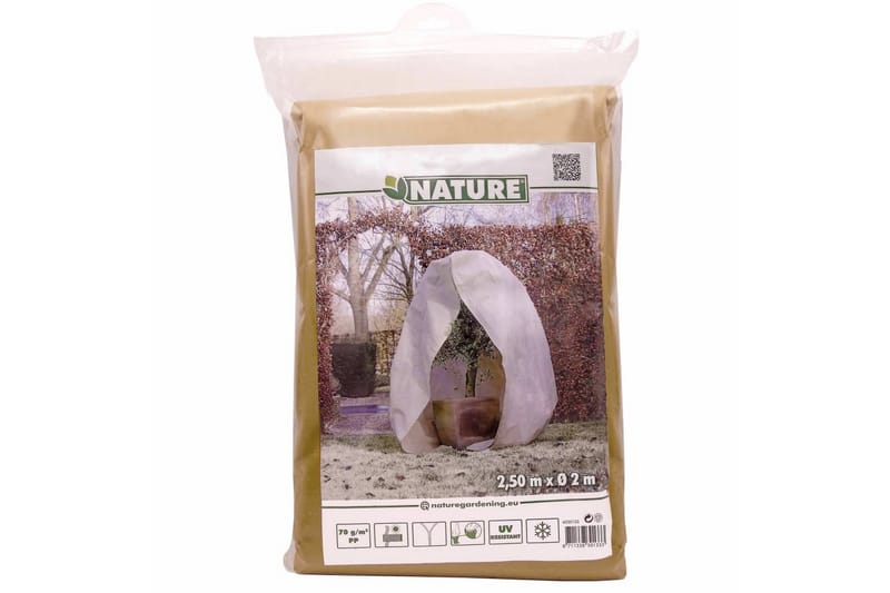 Nature frostdækken i fleece med lynlås 70 g/m² 2x2,5 m beige - Beige - Bærnet - Plastiknet & havenet