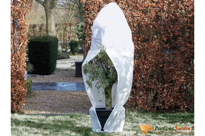 Nature frostdækken i fleece med lynlås hvid 70 g/m² 1,5x1,5x - Hvid - Have - Havearbejde & dyrkning - Dyrkning - Plantning & fordyrkning - Plastiknet & havenet