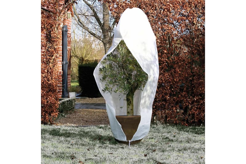 Nature frostdækken i fleece med lynlås hvid 70 g/m² 1,5x1,5x - Hvid - Have - Havearbejde & dyrkning - Dyrkning - Plantning & fordyrkning - Plastiknet & havenet