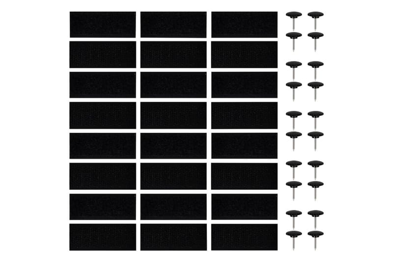 insektnet til dør 2 stk. med magneter 220x100 cm sort - Sort - Friluftsudstyr - Myggenet - Myggebeskyttelse